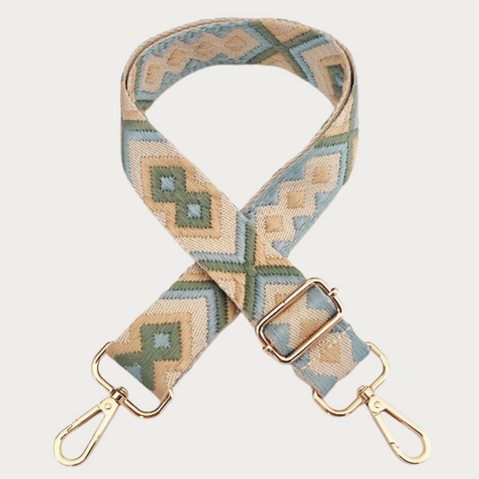 Chic & Go Phone Strap | Mosaic Green-Blue | Adjustable, Durable & Hands-Free Carry