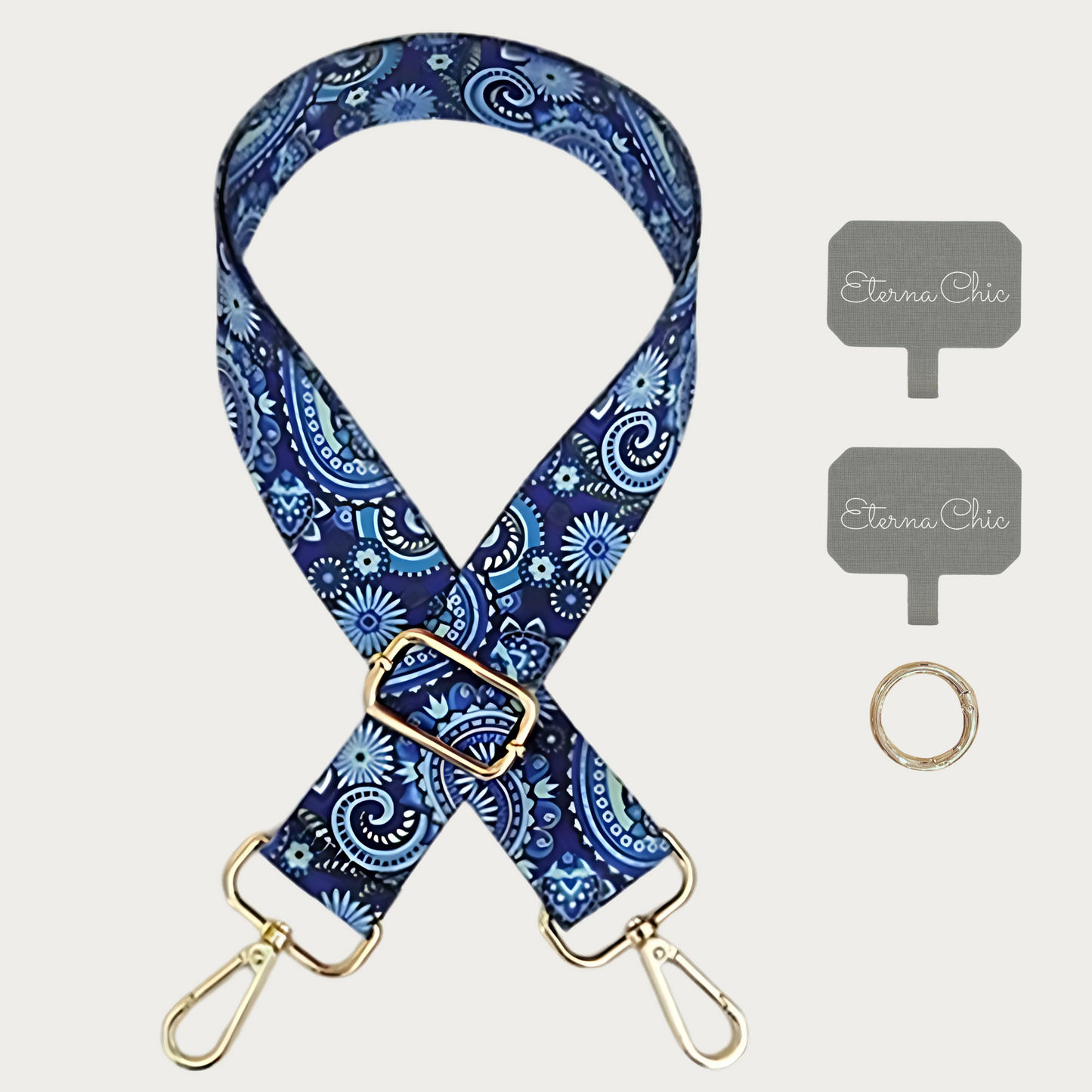 Chic & Go Phone Strap | Blue Dandelion | Adjustable, Durable & Hands-Free Carry