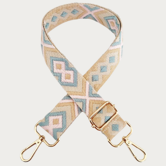 Chic & Go Phone Strap | Mosaic Pink-Blue | Adjustable, Durable & Hands-Free Carry