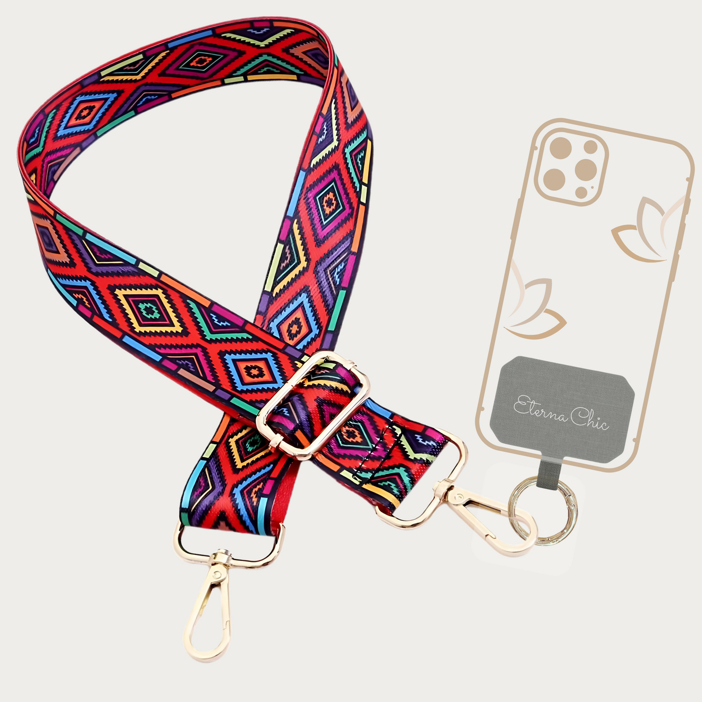 Chic & Go Phone Strap | Ethnocharm | Adjustable, Durable & Hands-Free Carry