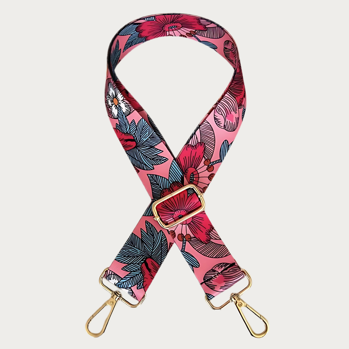 Chic & Go Phone Strap | Pink Flower | Adjustable, Durable & Hands-Free Carry