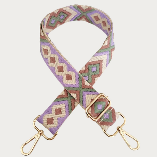 Chic & Go Phone Strap | Mosaic Purple | Adjustable, Durable & Hands-Free Carry