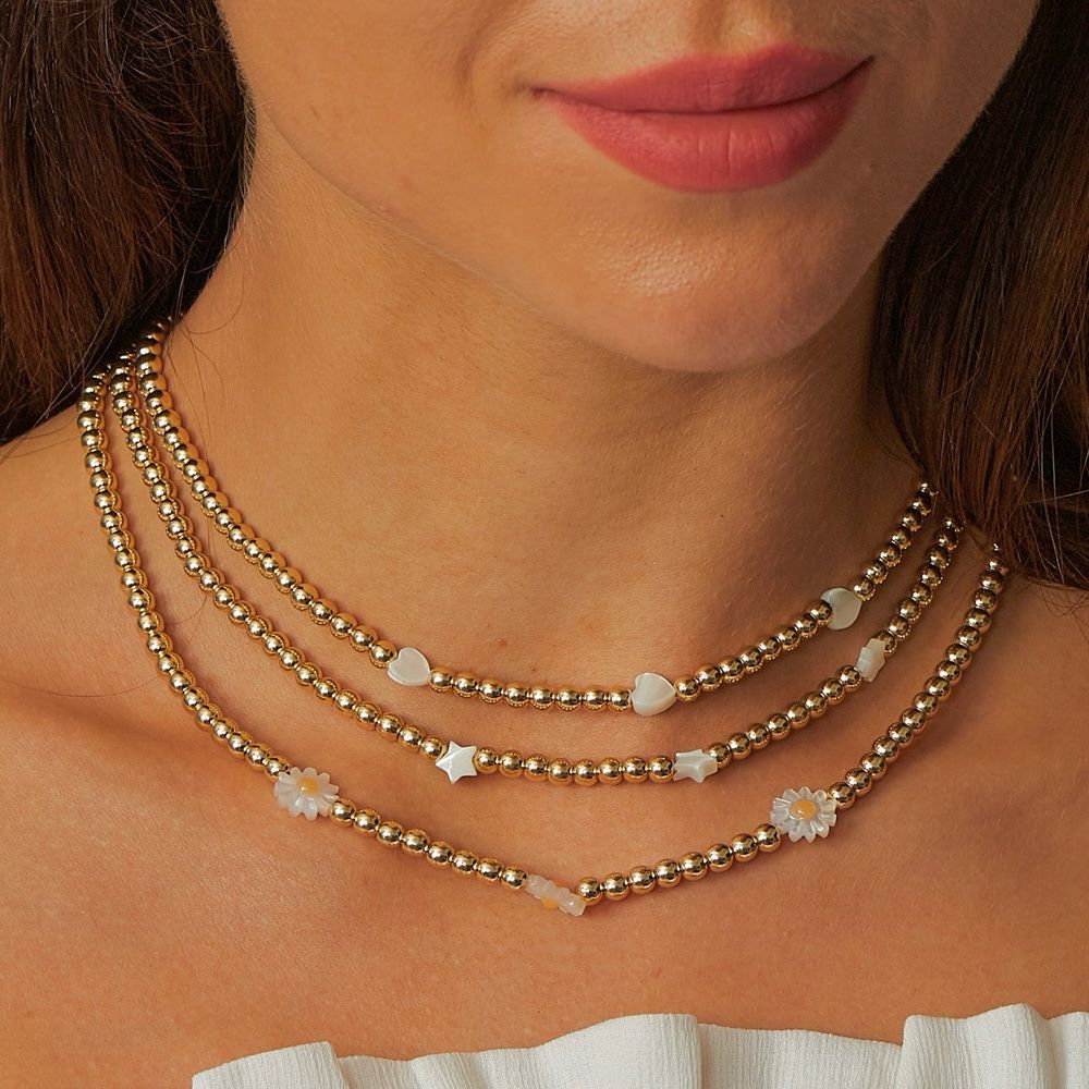 Nacre and Bead Necklace